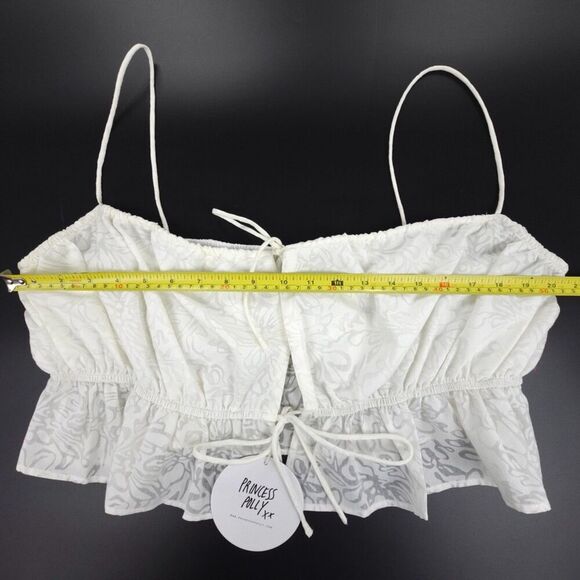 NWT Princess Polly Dominic Top White 90s Y2k Soft Girl Coquette Baddie Resort - Picture 3 of 7